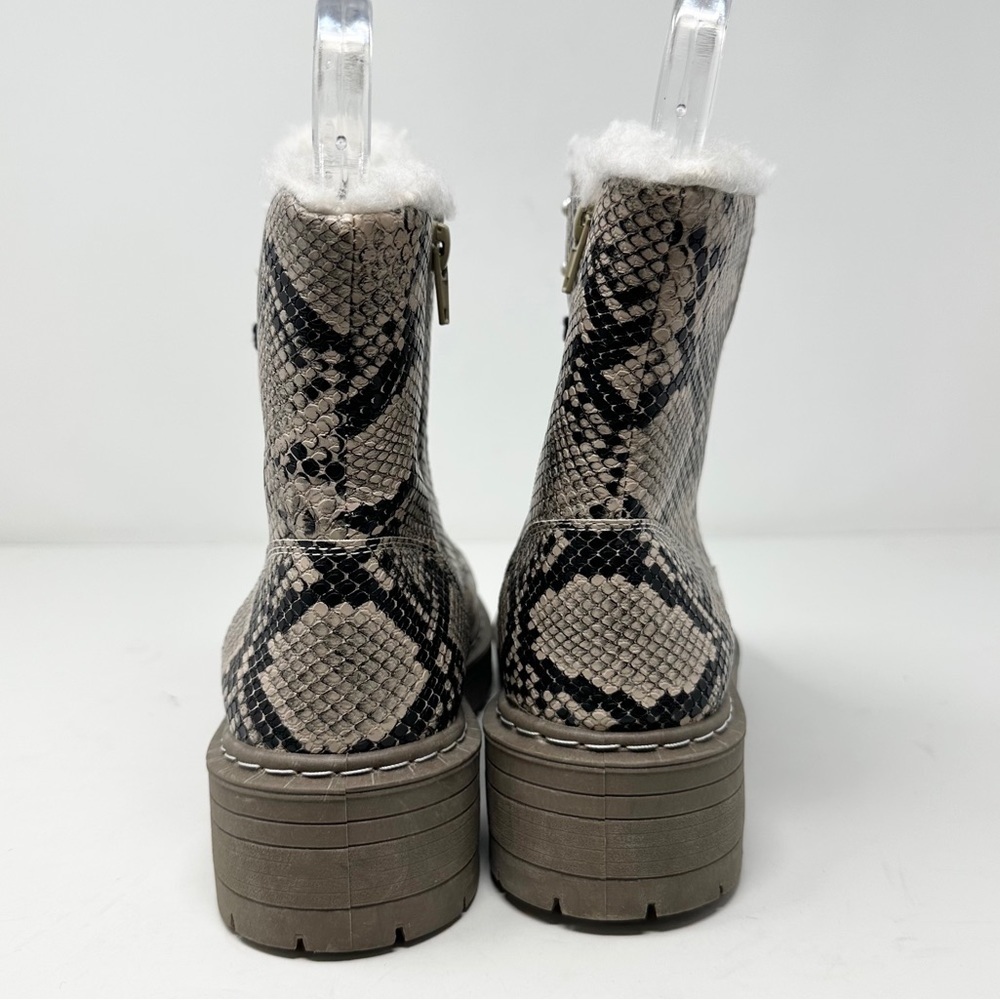 True Craft Snakeskin Combat Boots Size 8 - Picture 7 of 10